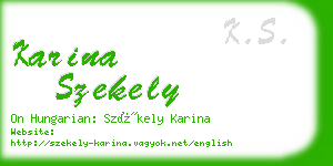 karina szekely business card